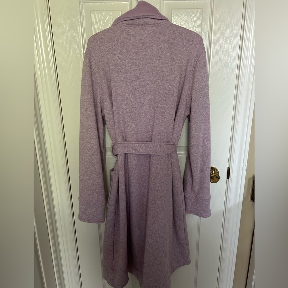 Kirkland Cozy Fleece Lined Robe Light Purple Warm Loungewear - Picture 5 of 11